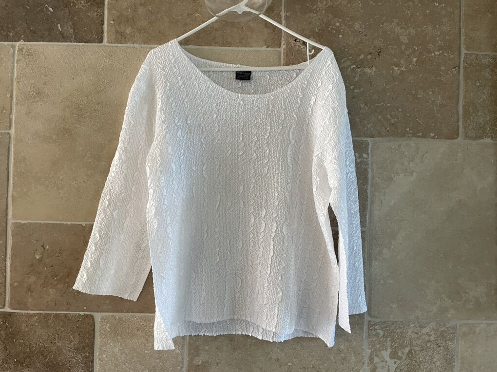 White MagicWoman It Fits! Texture Shirt XL-2X