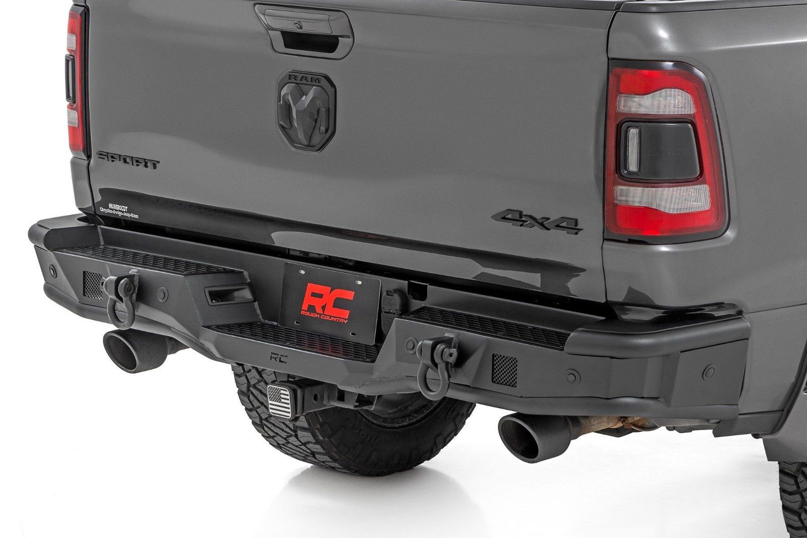 Rough Country 51215 Black Tubular Rear Bumper for Ram 1500 2019-2025 - New in Box