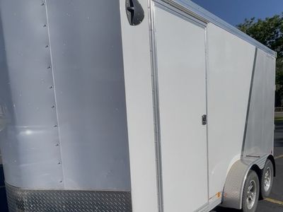 Wells Cargo Trailer Enclosed Single Axle 7x14 Excellent Condition, Rear Ramp Door