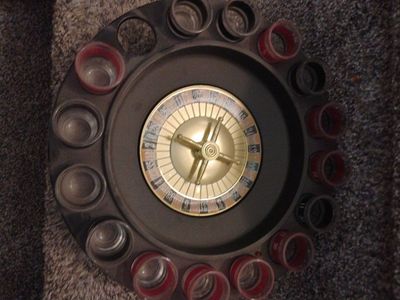 Roulette Drinking Game Set - Fun Party Game with 16 Shot Glasses. one missing