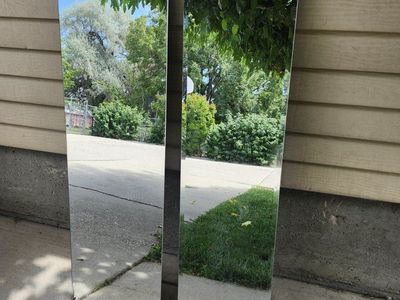 Pair of Frameless Rectangular Wall Mirrors -