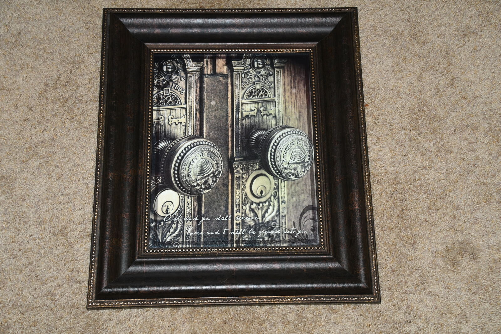 "ASK AND YOU SHALL RECEIVE" TEMPLE PICTURE ~ CHAD HAWKINS ~ TEXTURED ~ 18" x 20" FRAMED ~ NICE!