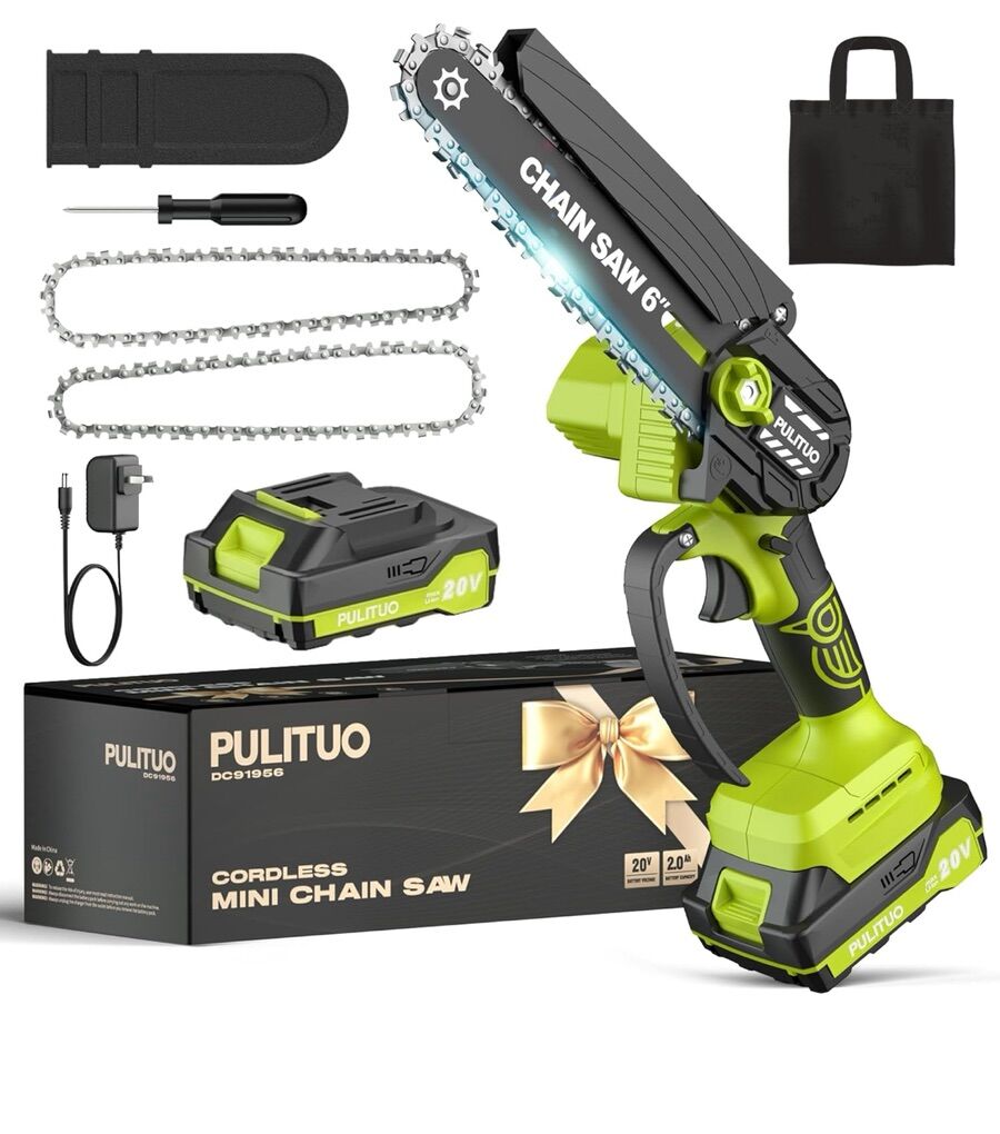 Mini Chainsaw Cordless, 6 Inch Electric Chain Saw