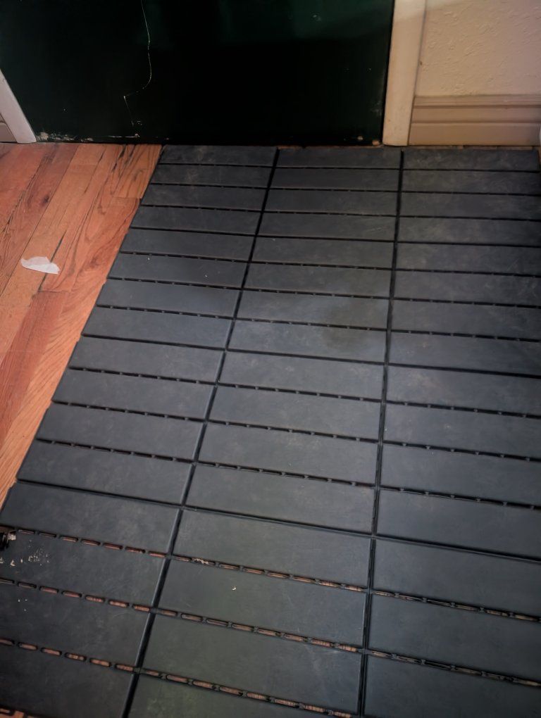 Black Interlocking Patio Deck Tiles - Easy Snap-Together Outdoor Flooring