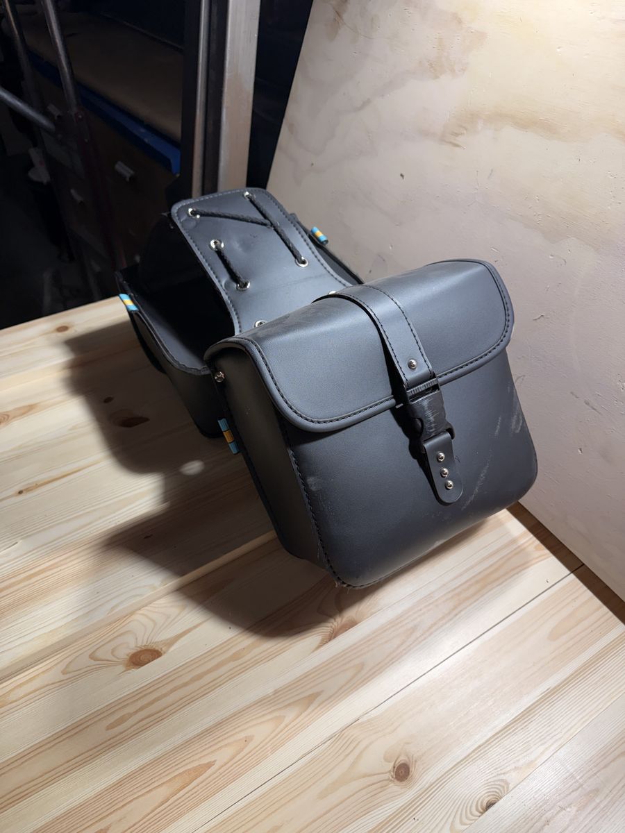 Small Black Motorcycle Saddlebags