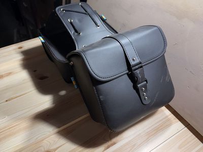 Small Black Motorcycle Saddlebags