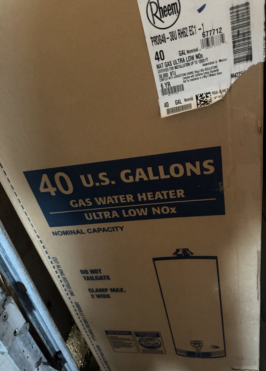 40 gallon water heater Rheem