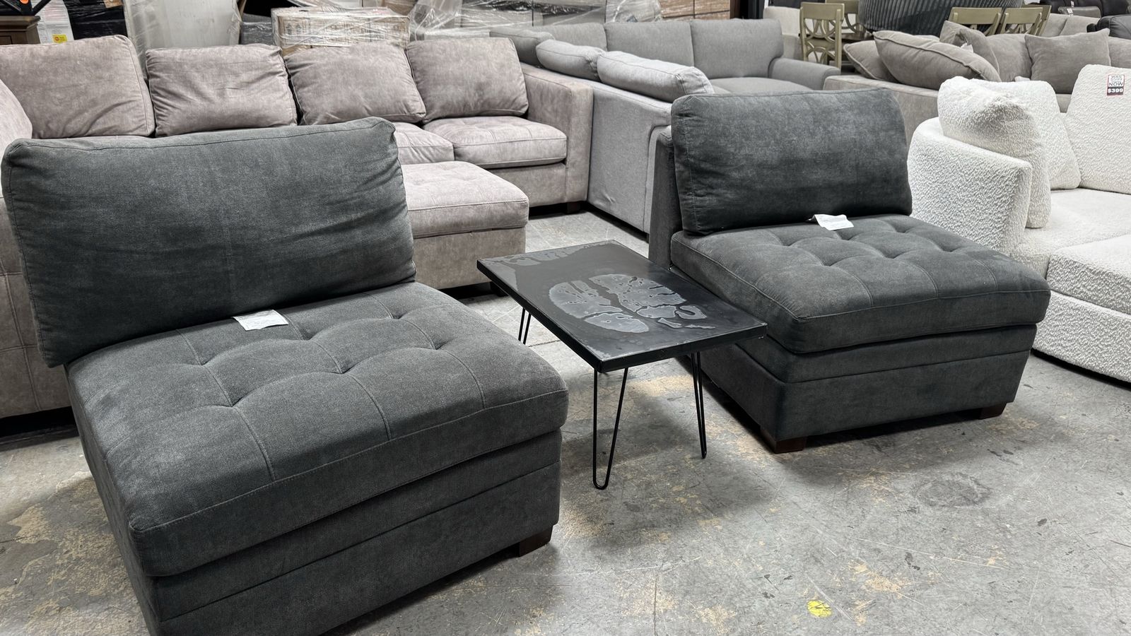 Chairs coffee table waiting room 3 pc