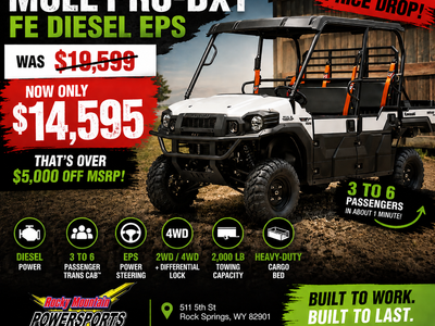 NEW 2024 Kawasaki Mule PRO-DXT FE Diesel EPS for sale at Rocky Mountain Powersports in Rock Springs!