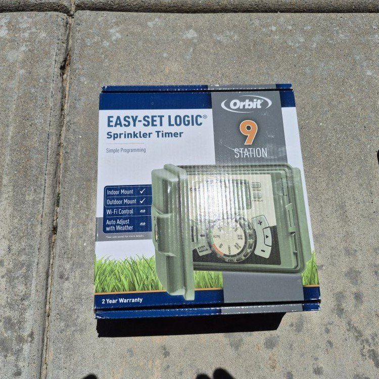 Orbit 9 Station Sprinkler Control

1 New in box $30
 1 Used unboxed $15