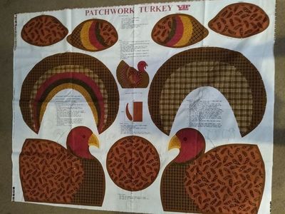 Fabric Panel to Make a Stuffed Turkey