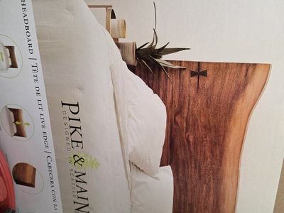 Pike & Main Live Edge Headboard - Queen Adjustable Wood Headboard
