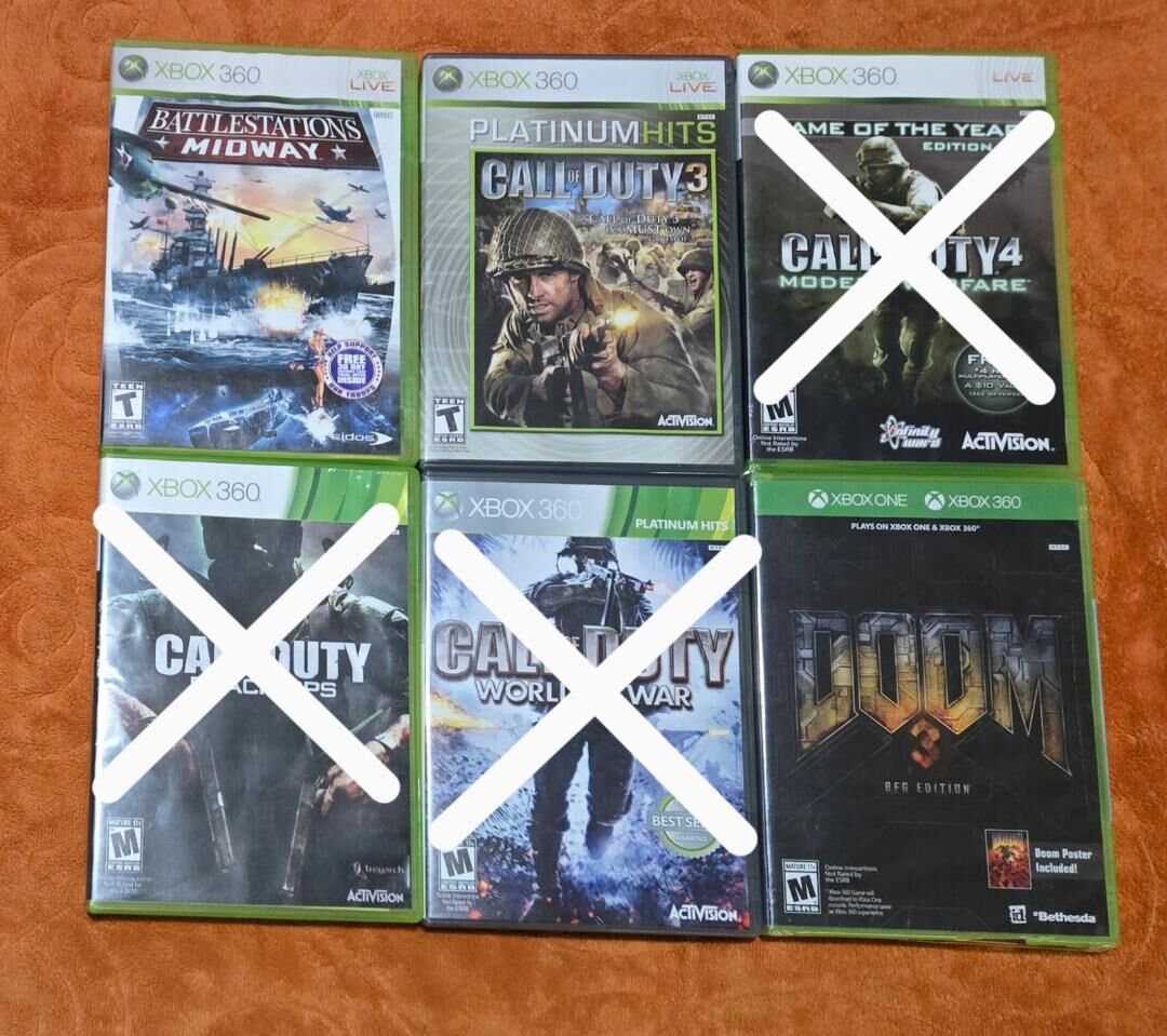 Xbox 360 games $5 each including Doom 3! Trades considered!