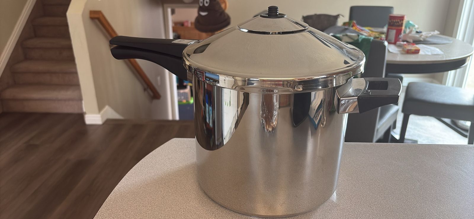 Kuhn Rikon Duromatic Stainless Steel Pressure Cooker 7 Quart with Steamer Insert