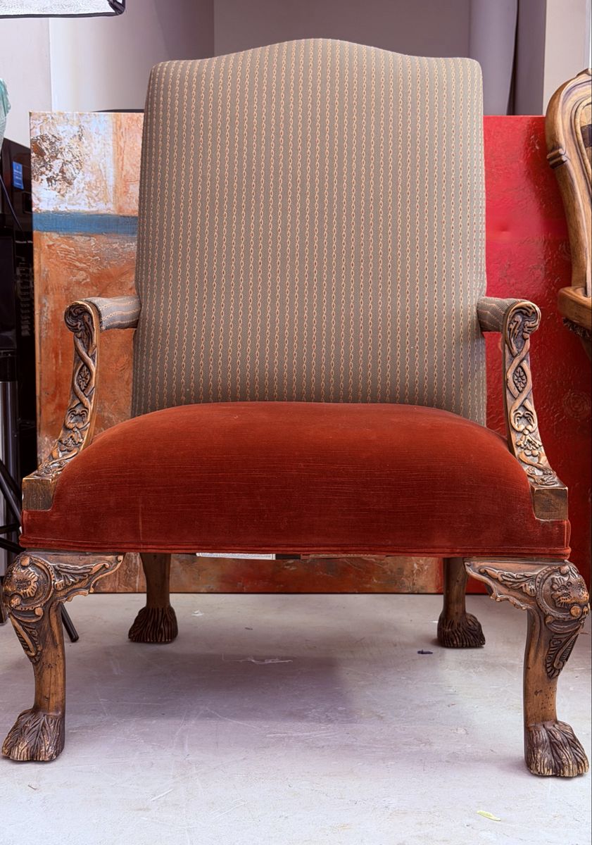 Henredon Historic Natchez Collection Armchair with Carved Ball and Claw Feet