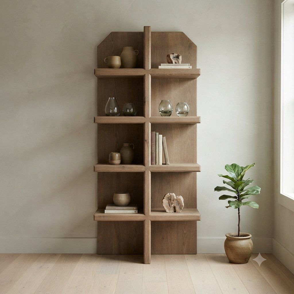 Noir Co. Organic Modern Washed Walnut Pearce Bookcase