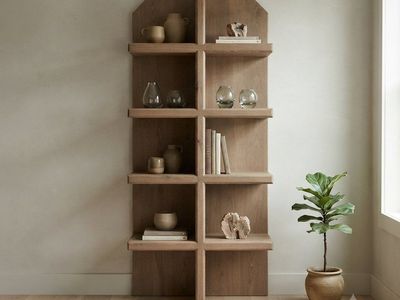 Noir Co. Organic Modern Washed Walnut Pearce Bookcase