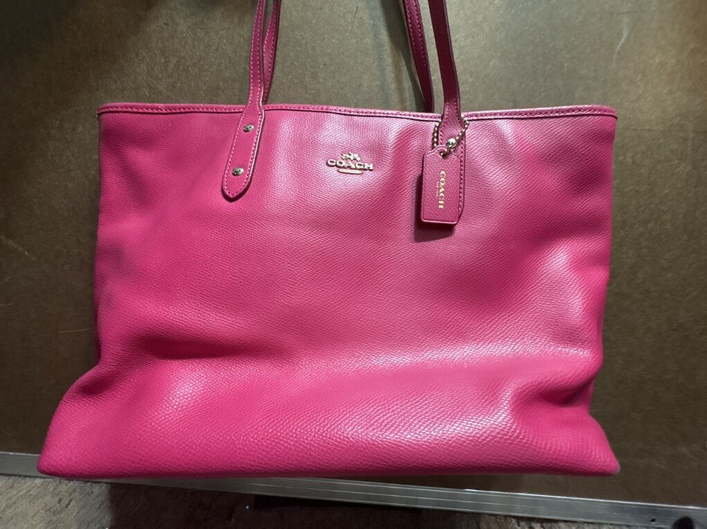 Coach Hot Pink Zipper Purse