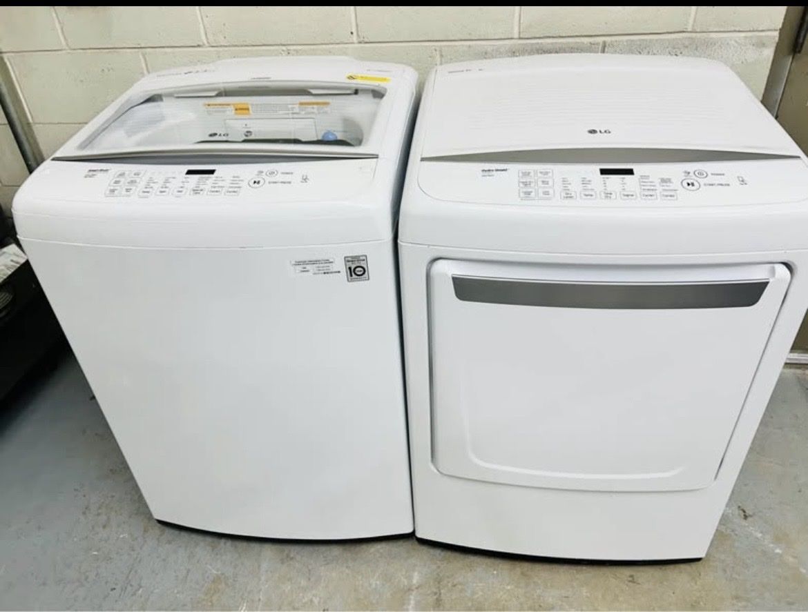 LG super capacity washer and dryer set 