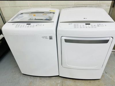 LG super capacity washer and dryer set