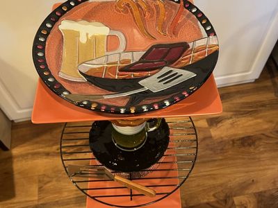 Unique Upcycled Garden Bird Bath / Outdoor Garden Art