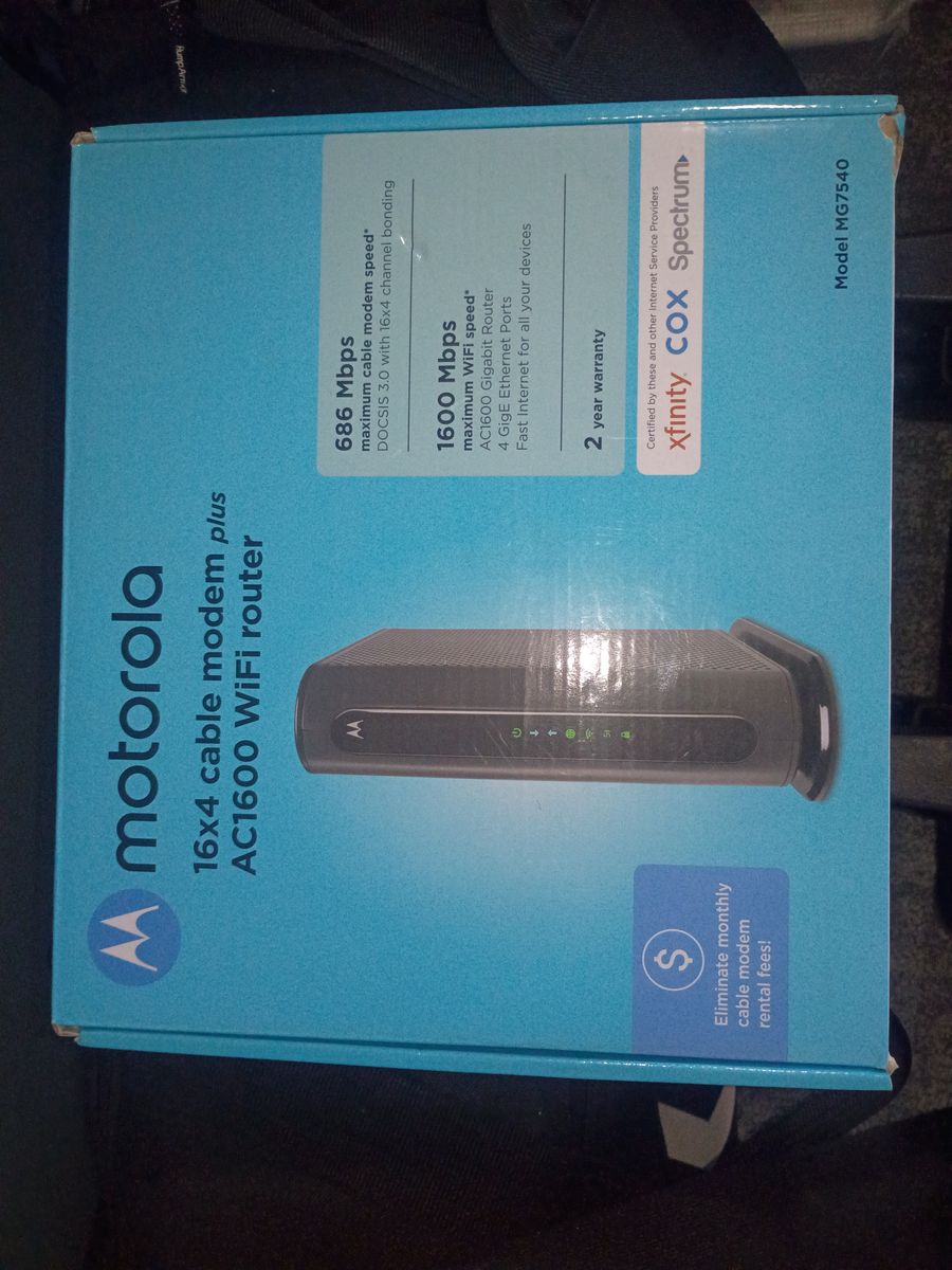 Motorola Cable Modem for Internet