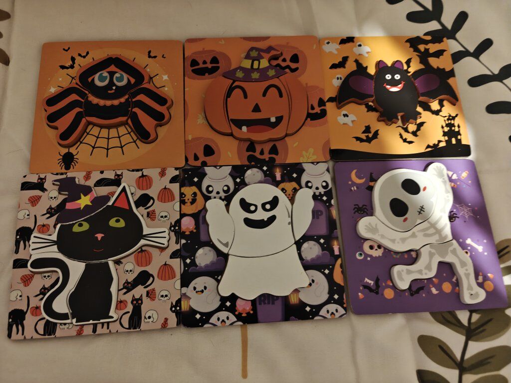 wooden Halloween puzzles