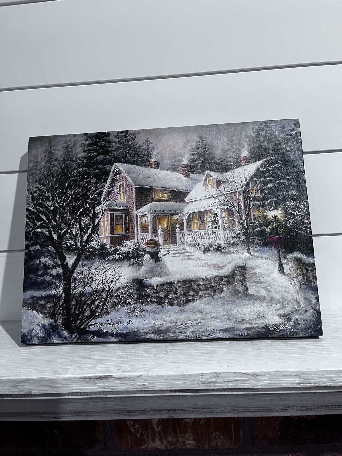 Winter Welcome Musical Canvas art from Cracker Barrell