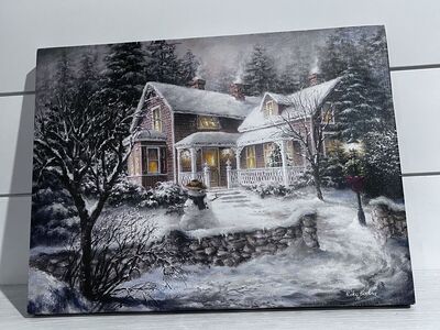 Winter Welcome Musical Canvas art from Cracker Barrell