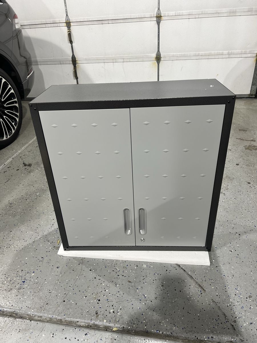 Steelbox Metal Wall-Mounted Storage Cabinet with Locking Double Doors