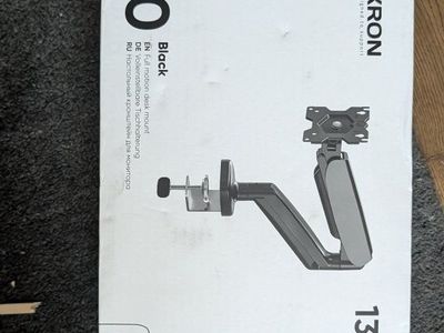 ONKRON G50 Black Full Motion Desk Mount for 13"-32" Monitors, Gas Spring, 4.4-17.6 lbs