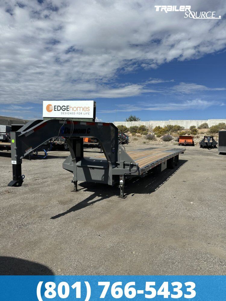 8.5x35 Diamond C FMAX-HDT 210 Gooseneck Hydraulic Dovetail Equipment Trailer -  25K GVWR -