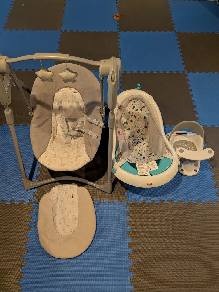 Baby swing, bathtub, and bath seat