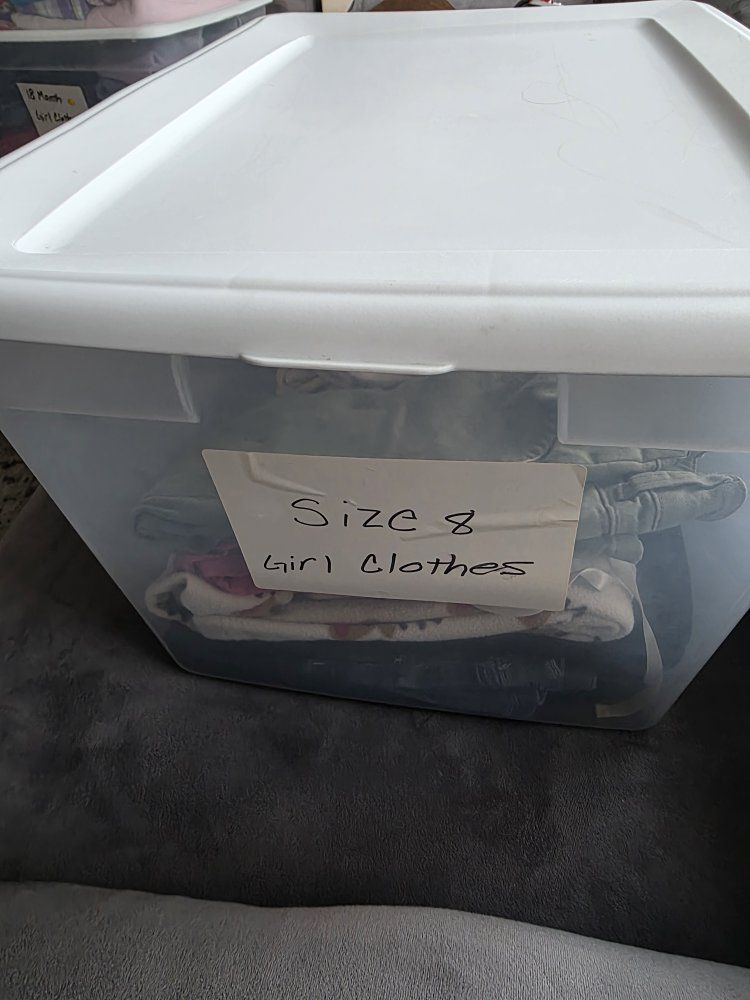 Tote of Size 8 Girl Clothes