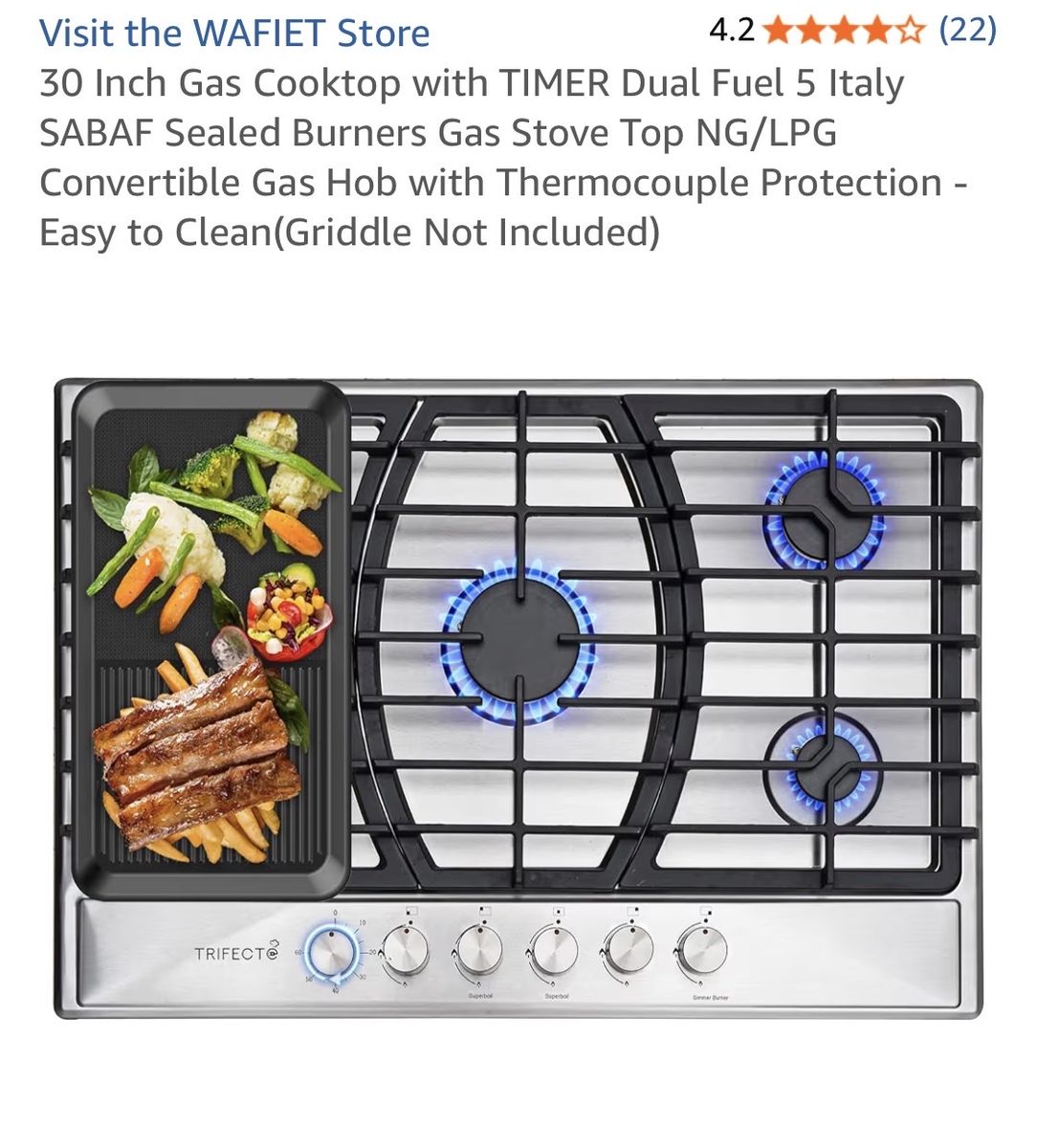 Gas top stove