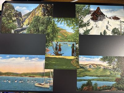 Vintage 50's postcards featuring Scenic Utah