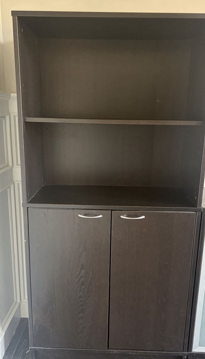 Nice Bookcase with lower cabinet doors