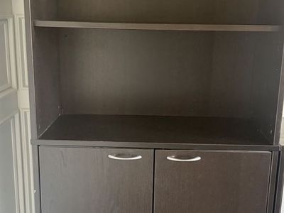 Nice Bookcase with lower cabinet doors