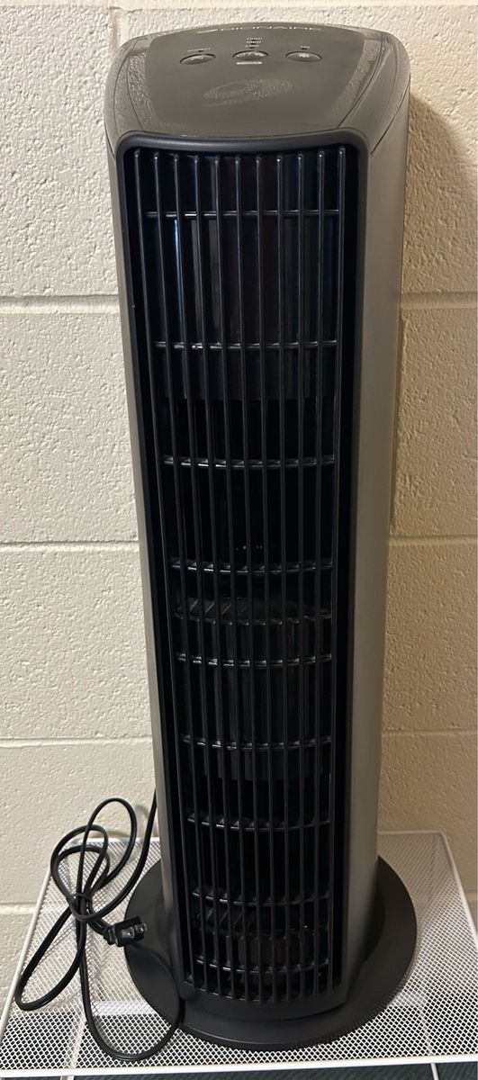 Bionaire Tower Air Purifier (model BAP536UV), featuring a black housing and a top-mounted touch control panel. Cash Only