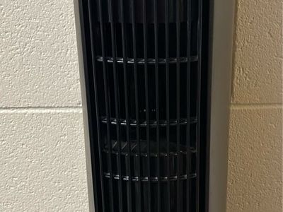 Bionaire Tower Air Purifier (model BAP536UV), featuring a black housing and a top-mounted touch control panel. Cash Only