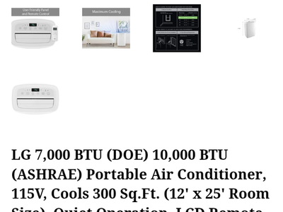 LG Room Portable A/C Unit