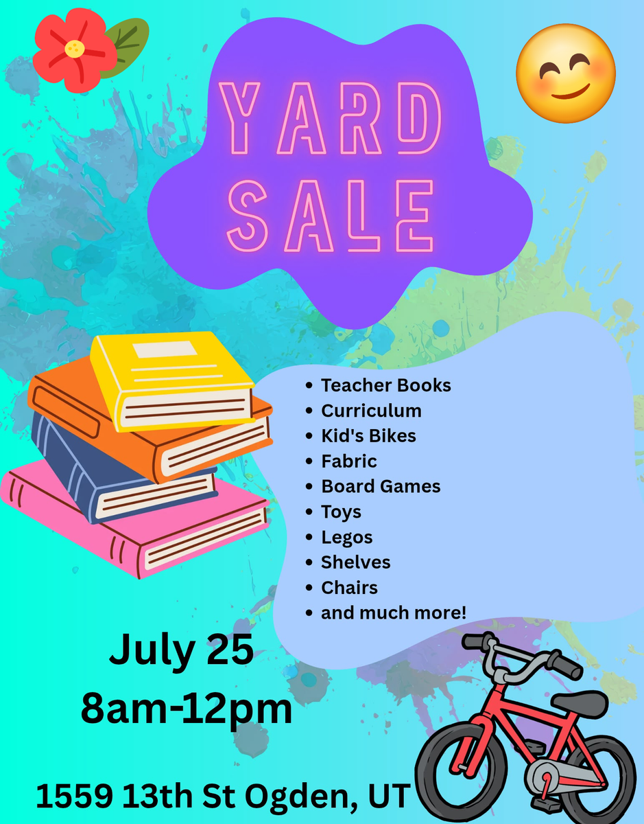 Yard Sale, Saturday July 25th, 8am- noon, Ogden