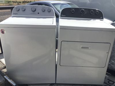 Beautiful Whirlpool White Super capacity Top Load Washer & Electric Dryer Set - Includes free delivery!!!