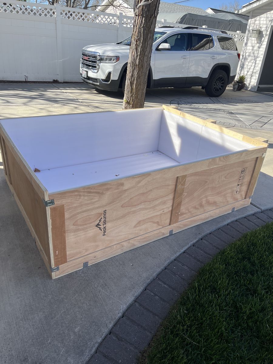 Sturdy wooden box with cover