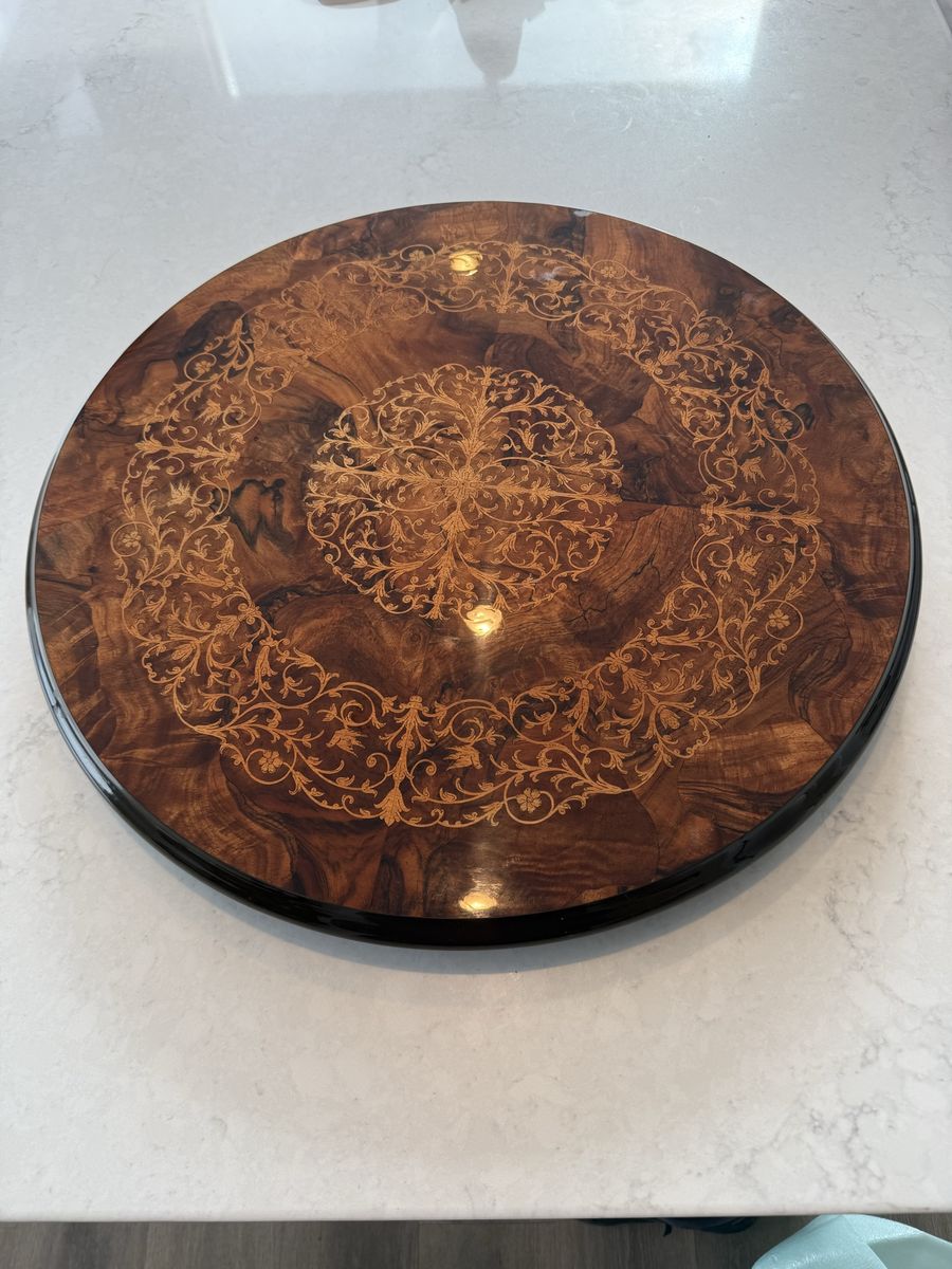 Lazy Susan Turntable Handmade by Notturno Intarsio