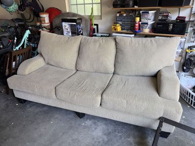 Cozy Neutral 3-Seater Couch – Solid & Super Comfortable! $75 OBO