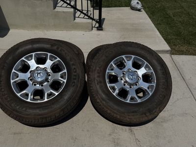 Dodge Ram 3500 Rims and Tires 275/70R18 Firestone Transforce HT Load E