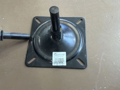 Universal Seat Mount with Spring, Black Steel, Heavy Duty, Swivel Boat Seat Accessory