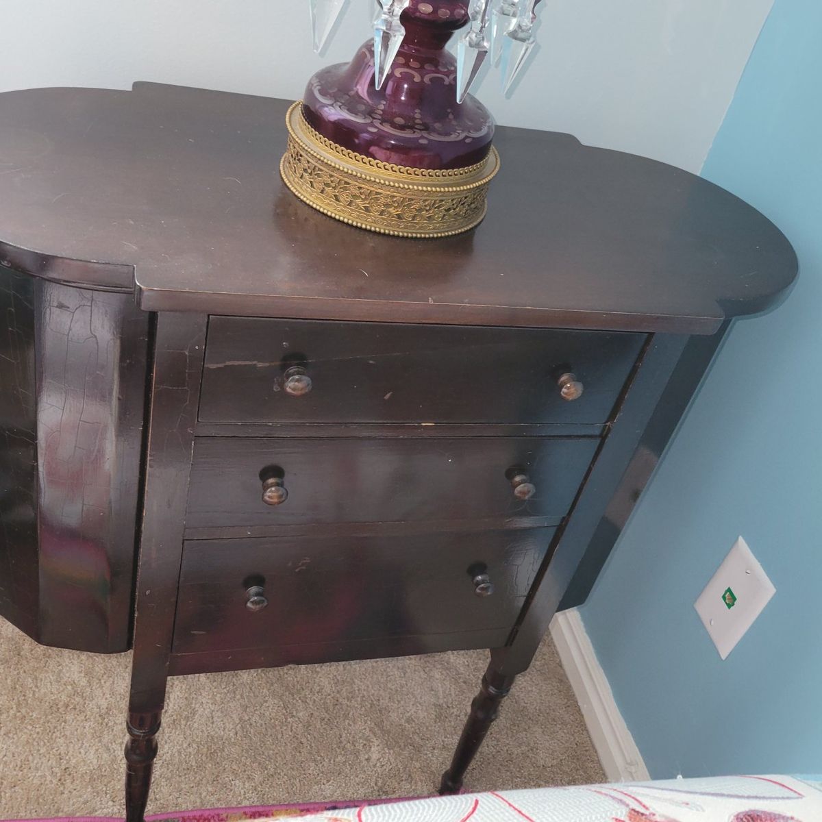 Vintage Wood Sewing Cabinet