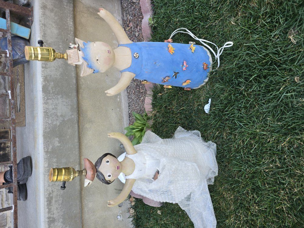 Handmade pottery lamps $40 each